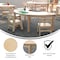 Flash Furniture 29.5 in W, 59 in L, 18 in H, Beechwood, Birch Plywood, Beech MK-ME088014-GG - alternate 3